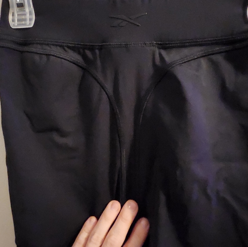 Reebok X Cardi B Mesh High Rise Leggings Black Women Small NWOT - Picture 6 of 7